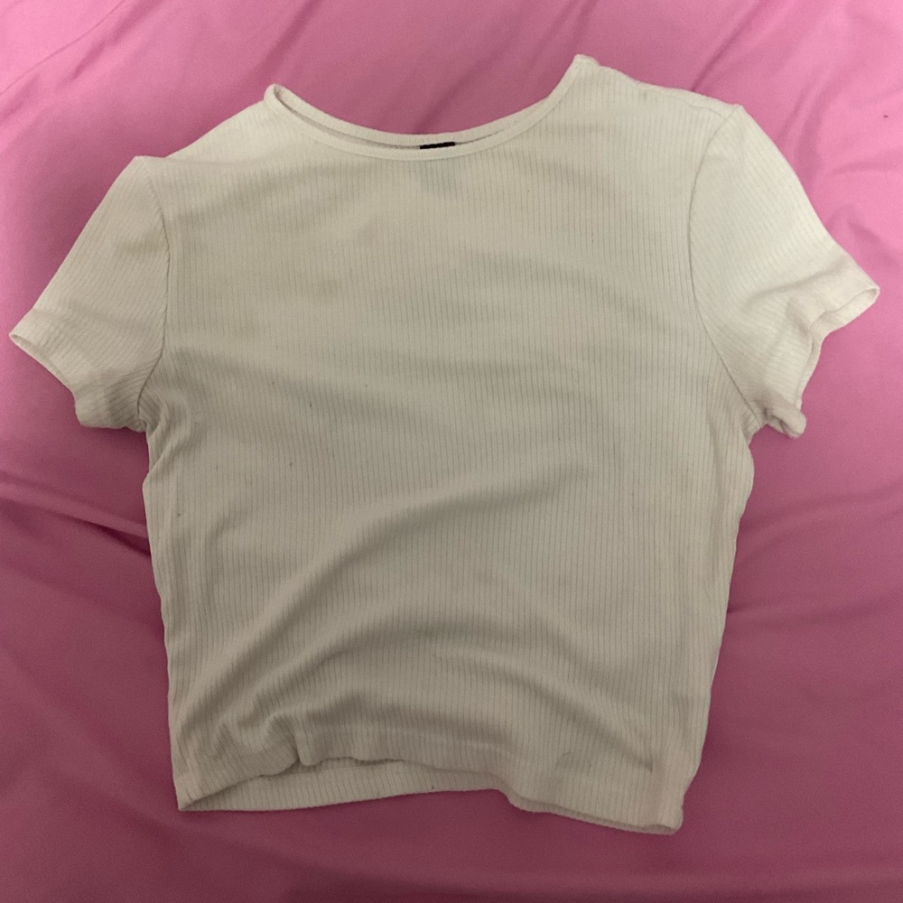 Cream crop top